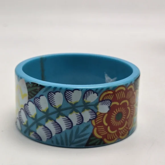 Avon 1987 Tropical Beauty Bracelet Bangle Wide Plastic Statement Costume Fashion - Picture 3 of 6